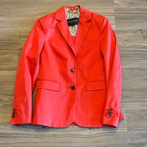 Etro Vibrant Red Jacket with Patterned Lining